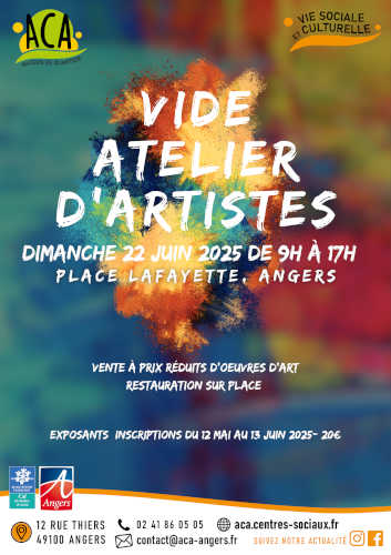 affiche vide atelier d'artistes 2025 à Angers place Lafayette