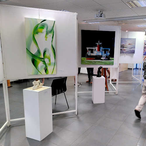 Exposition collective à La Ménitré tableau Desir 50x100cm