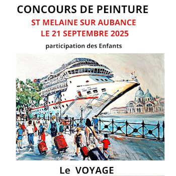 Affiche du concours de peinture de saint melaine sur aubance 2025