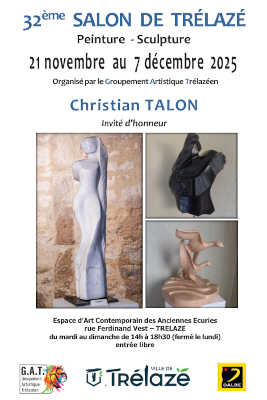 affiche du salon du GAT Groupement Artistique Trélazéen aux anciennes écuries de Trélazé 2025