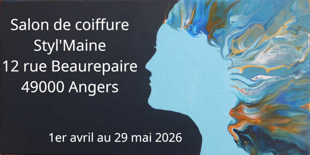 Affiche exposition salon de coiffure Styl'Maine à Angers oser ses couleurs