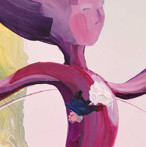 Extrait de tableau "Still I rise" danseuse qui se dresse